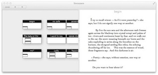 Storyspace in the works – popołudnie, pewna historia w wersji na OS Lion